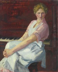 Celia, Pink Waist And Apron by John Sloan