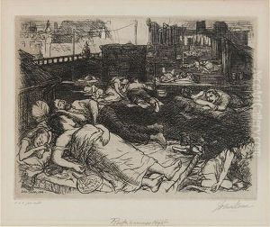Roofs, Summer Night by John Sloan