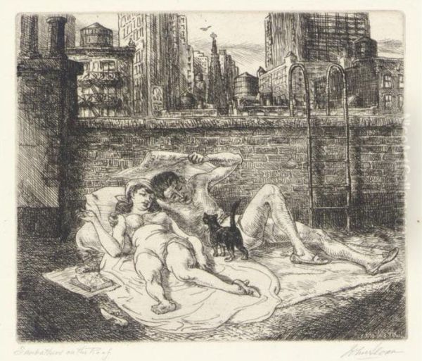 Sunbathers On The Roof (m. 307) - view 1