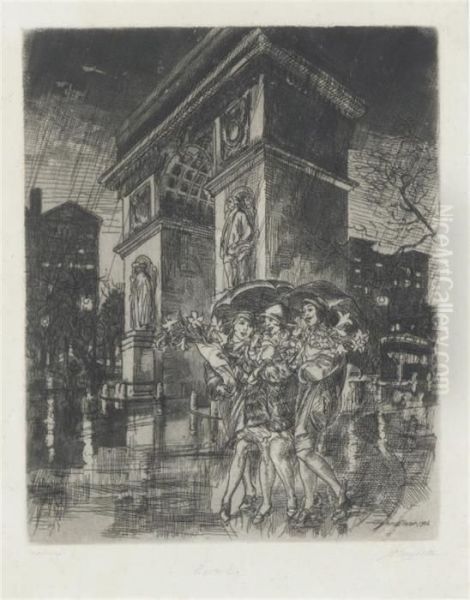 Easter Eve, Washington Square (morse 222) - view 1