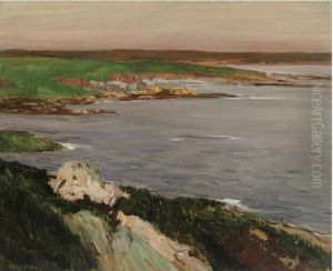 Lookout, Green And Orange Cliffs by John Sloan