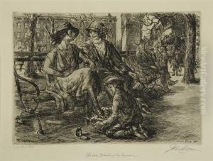 Shine, Washington Square by John Sloan