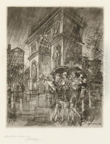 Easter Eve, Washington Square (morse 222) - view 1