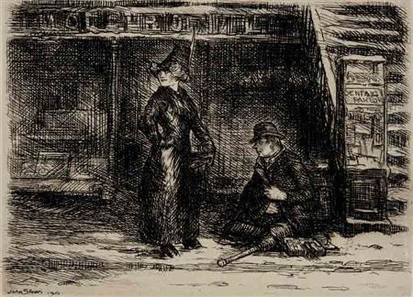 Girl And Beggar (morse 150) - view 1