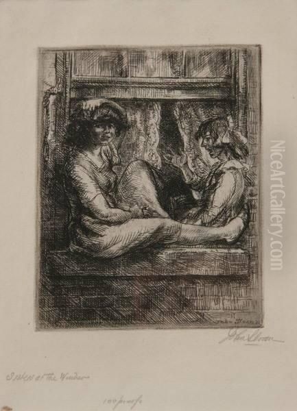 Sisters At The Window, 1923 (m 208) - view 1