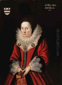 Portrait of Sarah Jones, wife of Thomas Jones, of Shrewsbury, Shropshire by English School