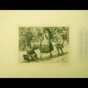 Girls Sliding by John Sloan