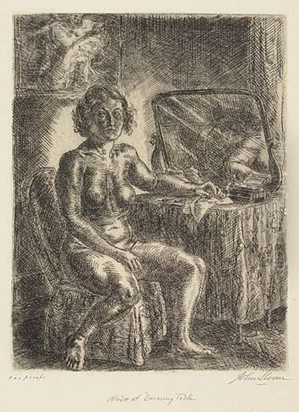Two Etchings.
Nude At Dressing Table - view 1