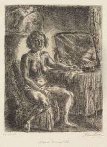Two Etchings.
Nude At Dressing Table by John Sloan