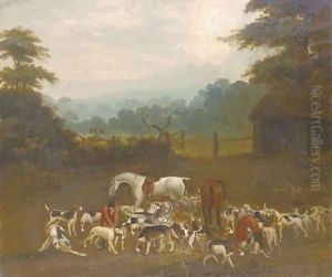 The pack returning from the hunt by English School