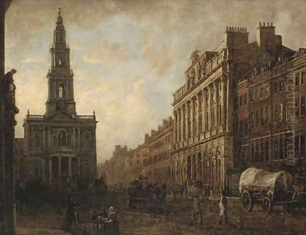 The Strand with Somerset House and St. Mary le Strand - view 1