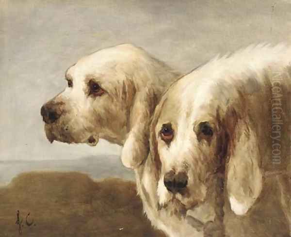 Two dogs in a landscape - view 1