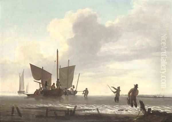 Unloading the day's catch - view 1