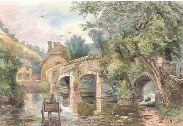 A horse and trap crossing the ford - view 1
