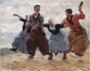 Volendam, Kermisgangers (at The Fair Of Volendam) by Willy Sluyters