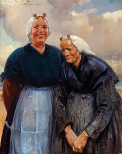 Two Women In The Regional Dress Of Scheveningen - view 1