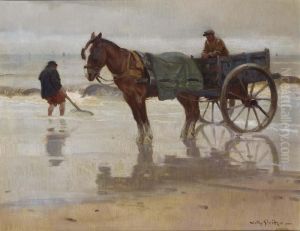 Shellfisher On The Beach by Willy Sluyters