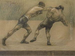 Joe Beckett Versus Tommy Burns by Willy Sluyters
