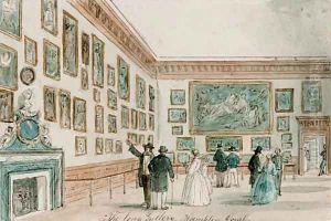 Illustrations of the interior of Hampton Court Palace by English School