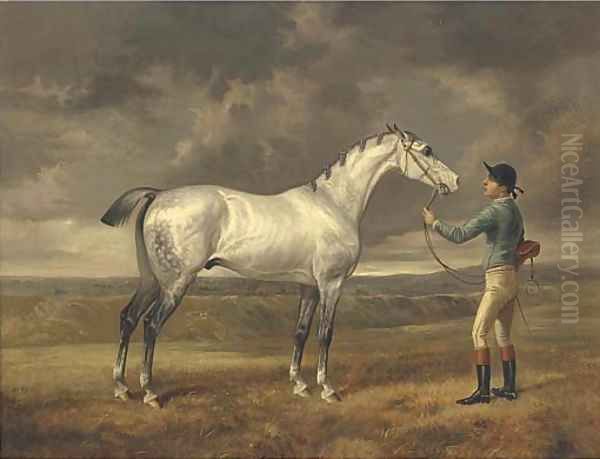 Lamprey, held by a jockey - view 1