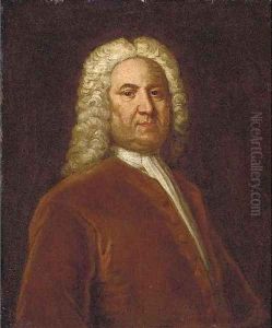 Portrait of a gentleman, bust-length, in a brown jacket and white cravat