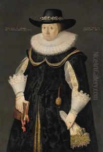 Portrait of a lady, aged 62 by English School
