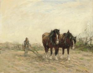Ploughing The Fields by George Smith
