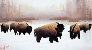 Great Bulls Of Yellowstone by George Smith