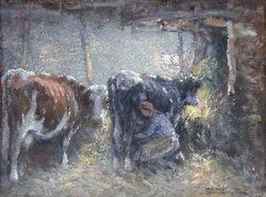 Milking Time by George Smith