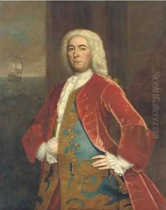 Portrait of a naval officer by English School