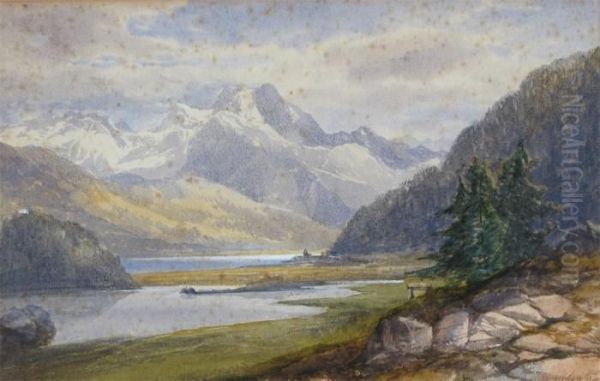 Lake Landscape With Mountains Beyond - view 1