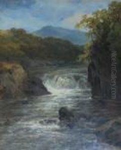 Waterfall In A Highland Landscape