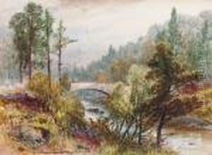 The Knockie Bridge, Glen Tanar, Scotland by James Burrell-Smith