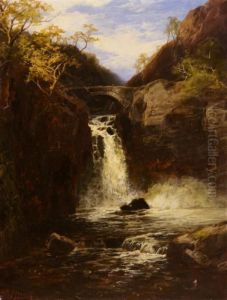 Waterfall Near Bridge