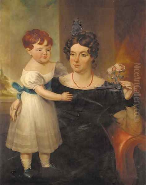 Portrait of Elizabeth Smith and her son William - view 1