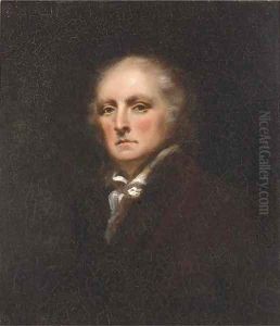 Portrait of gentleman, small bust-length, in brown jacket