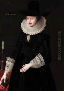 Portrait of Mary Harvey, aged 24 by English School