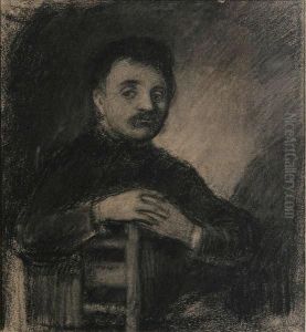 Zelfportret Met Zoon Op Verso by Jakob Smits