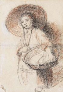 Meisje Met Mand (naar Rembrandt)