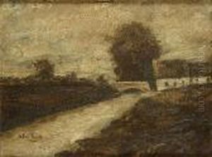 Landschap Met Hoeve En Rivier by Jakob Smits