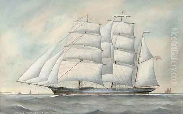 The clipper ship Cairngorm under full sail - view 1