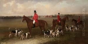 The Suffolk Hunt With Master
John Josselyn Esq., Whipper-in, Huntsman And Hounds Before Euston Hall by Edward Robert Smythe