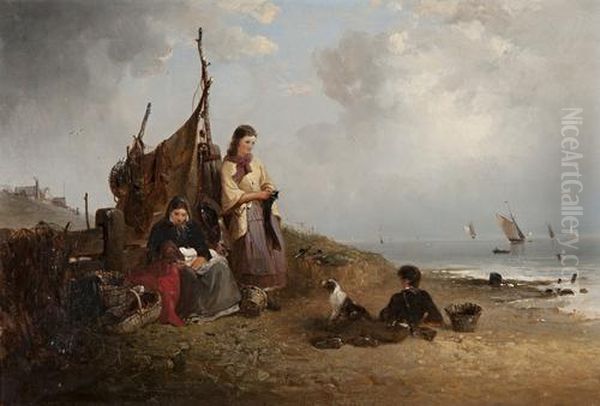 Waiting For The Boats At Pakefield - view 1