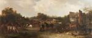 Wool Pit Fair, Portrait Of Mr R E Lofft Esq, Etc by Edward Robert Smythe