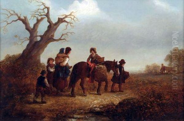 Travellers And Horse In Country - view 1