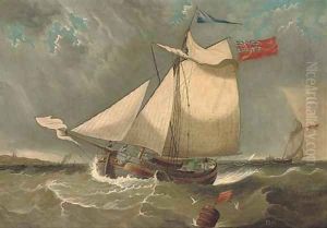 The Welsh sloop Wellington in coastal waters