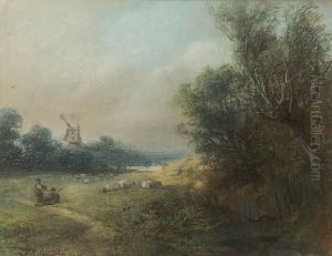 Landscape With Figures And Windmill Landscape With Figures And Windmill