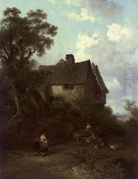 Figure Before A Cottage - view 1