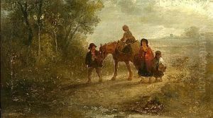 A Family Travelling With Their Pony