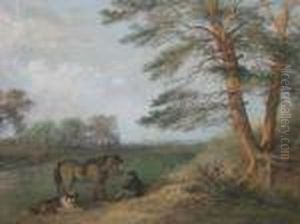 Resting Bythe Wayside Coloured by Edward Robert Smythe